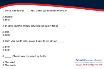 General English – Plurals
